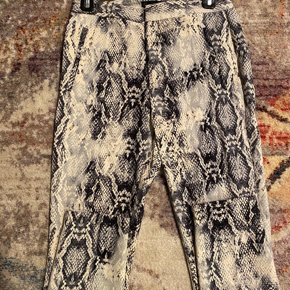 Zara snakeskin pants